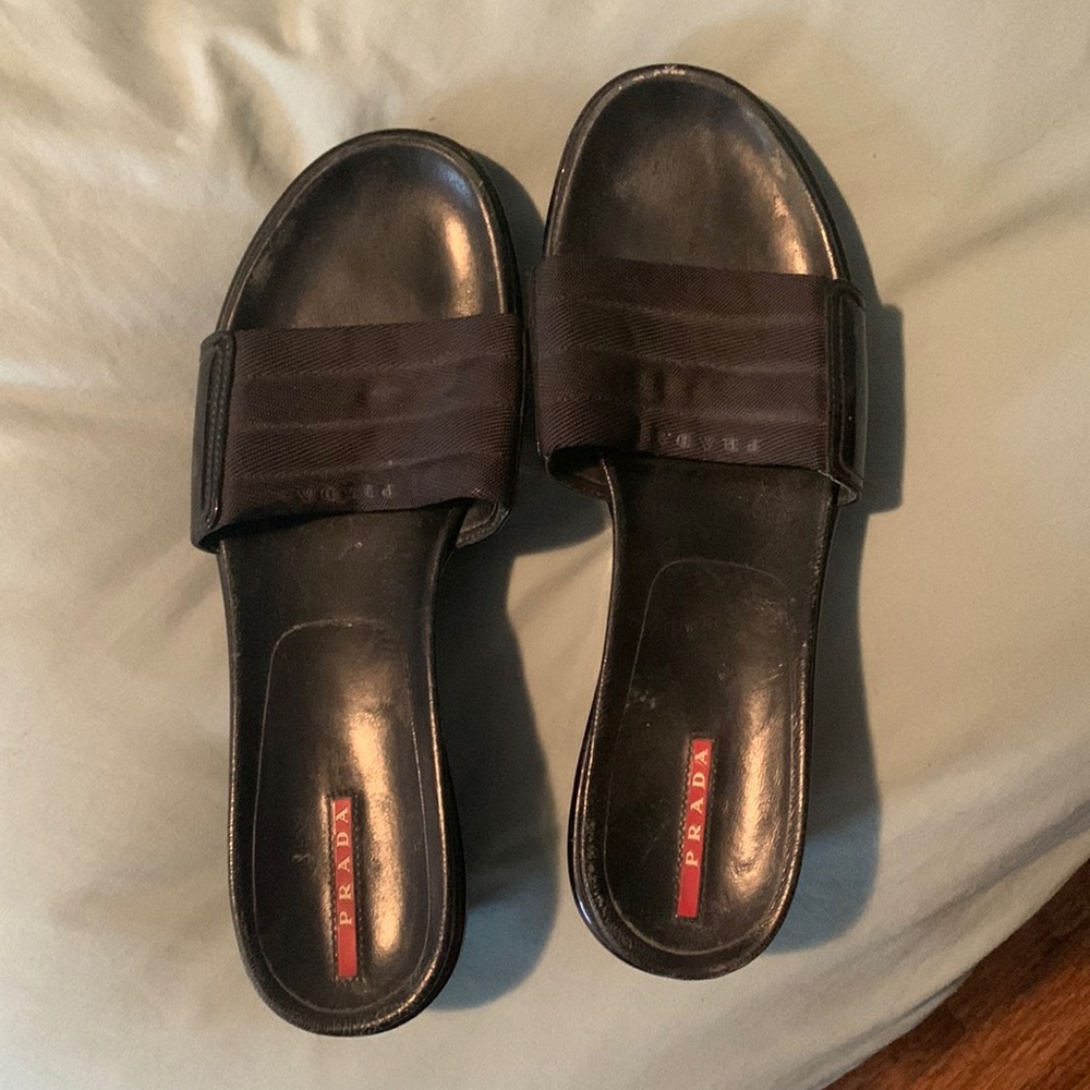 Super cute Prada slides! Gently used, size 40.